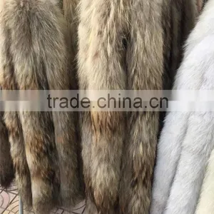 Best Quality 100/100 Genuine Real Raccoon Fur Strip For Garment Shoes thumbnail-1