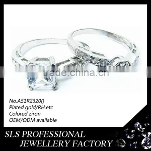 925 Silver Couple Ring for People Wedding Ring Set Wholesale Zircon Stone Fashion Ring thumbnail-5