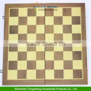 3 in 1 Wooden Board Backgammon Game Set Compendium Travel Chess Draughts Games thumbnail-3