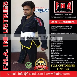 Martial Art Uniforms Judo Gi Karate Teakwondo Jujitsu Brazilian KungFu Uniforms Budo Belts / Customised Suits by FHA INDUSTRIES thumbnail-2
