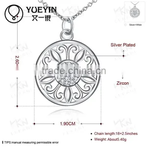 Newest Pure Silver Plated Necklace Designs Jewelry thumbnail-3