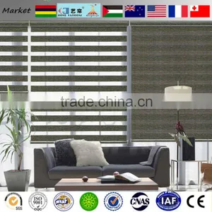 Wholesale Zebra Fabric for Roller Blind Beautiful Decorative Double Layer Day and Night Zebra Roller Blinds thumbnail-1