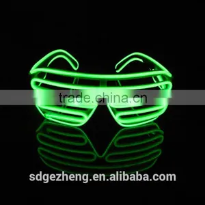 Wholesale LED Shutter Party Glasses Flashing el Wire Sunglasses With CE ROHS Approval thumbnail-6