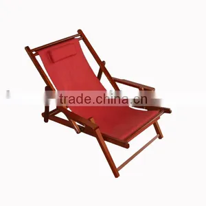 Foldable Wooden Leisure Beach Chair thumbnail-2