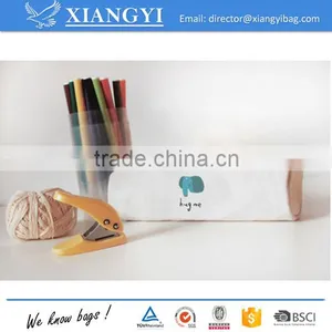 Canvas Pencil Case Small Animal Cylinder Pencil Case Pen Curtain Stationery Bags thumbnail-1