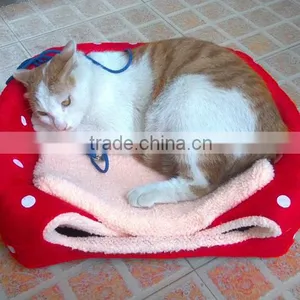 New Soft Strawberry Pet Dog Cat Bed House Kennel Doggy Warm Cushion Basket 3Colors 3Sizes 18913 thumbnail-2