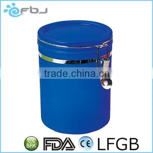 Colored Plastic Airtight Coffee Tea Sugar Canister Sets thumbnail-1