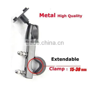 2015 Best Metal Motorcycle Bike Handlebar Mount Holder for IPad Mini Samsung Phone GPS With Big Backup Scooter Stand Bracket Quality Choice thumbnail-2