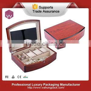 Superior Handcrafted Wood Veneer Storage Jewelry Box thumbnail-1