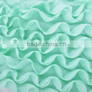 Elegant Shape Ripple Chiffon Lace Embroidery for Girl Dress thumbnail-2