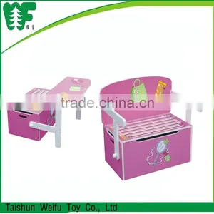 2012 New 3 in 1 Kids Wooden Toybox Bench thumbnail-1