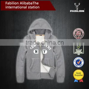 Slim New Winter Washed Cotton Cashmere European Style for Custom Zip Hoodie thumbnail-3