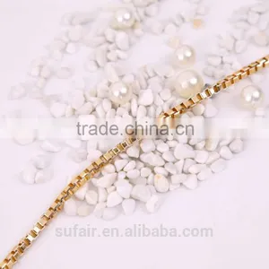 2016 High Quality Aluminum, Brass, Stainless Steel Box Chain For Body Chain Fewelry thumbnail-3