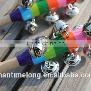 Baby Rainbow Toy Kid Pram Crib Handle Wooden Activity Bell Stick Shaker Rattle thumbnail-6