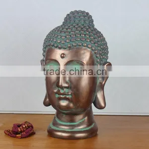 Hot Sale Desktop Decoration Bronze Buddha Head For Sale thumbnail-3