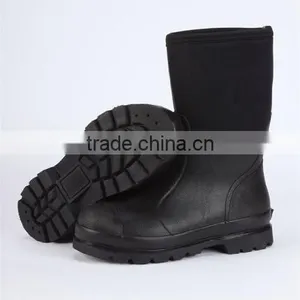 Rubber and Neoprene Upper Steel Toe Safety Boots for Men thumbnail-1