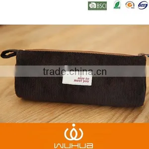 Soft Feeling Darkred Corduroy Men Pencil Case thumbnail-2