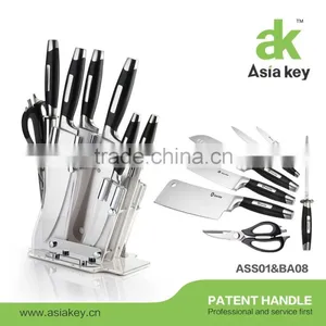 7PCS Stainless Steel Kitchen Knife Set With Acrylic Block thumbnail-1