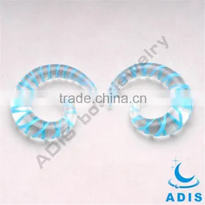 Beautiful Glass Popular Fashion Transparent Blue Ear Spirals thumbnail-3