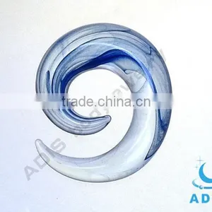Wholesale Helix Body Piercinf Ear Expander Transparent Glass Ear Plug thumbnail-1