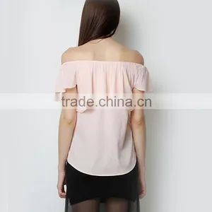 Wholesale Women Clothing New Fashion Women Tops Off-Shoulder Top for Women thumbnail-5