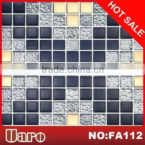 Mosaic Mural, Crystal Glass Metal Mix Mosaic Tile for Wall/floor Pattern thumbnail-1