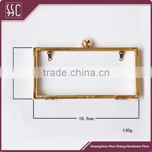 16.5x8cm Clutch Metal Frames With Black Plastic Shells Box Purse Frame thumbnail-2