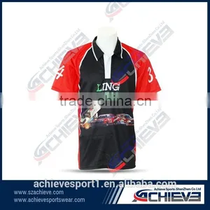 China Custom Sublimation Printing for Long Sleeve Rugby Jersey thumbnail-6