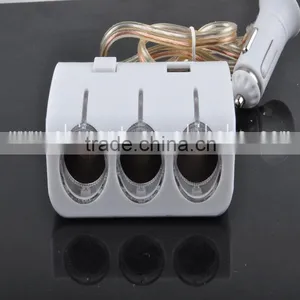 12V 3 Way Portable Dual Usb Car Socket Car Splitter thumbnail-1