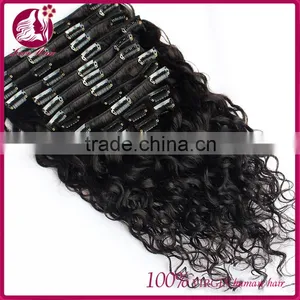 DHL Free Ship Deep Wave Human Hair 100g Clip In Extensions Indian Virgin Human Hair thumbnail-4