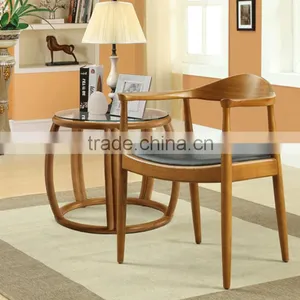 The Kennedy President Election Replica Wood Hans Wegner Chair Designer Wood Dining Chair thumbnail-1