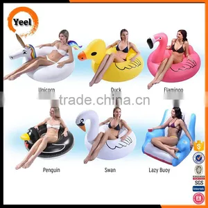 Float In Style Flamingo Party Tube Inflatable Raft for Adults and Kids thumbnail-1