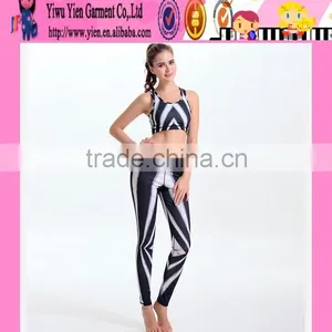 Black And White Girls Yoga Pants Graceful Spandex Girls Yoga Pants thumbnail-1