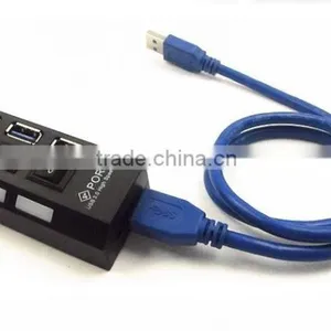 High Speed USB3.0 HUB 4Ports 5Gbps Splitter Power Adapter thumbnail-2