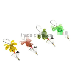 4Pcs 6.5g 11.5cm Frog Shape Soft Fishing Lures Single Fishhook Sequin Baits thumbnail-3