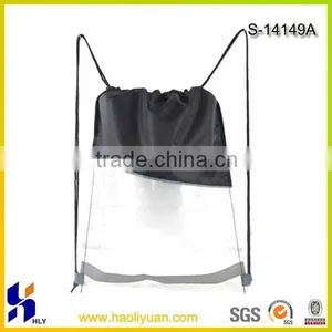 Black Pvc Drawstring Bag thumbnail-1
