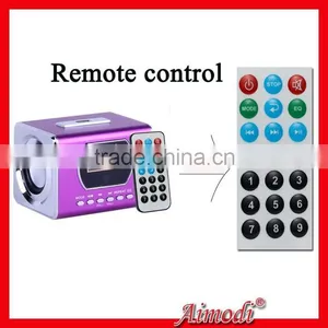 Full Metal Remote Control Speaker, Mini Portable Digital Speaker With Line in Function thumbnail-1