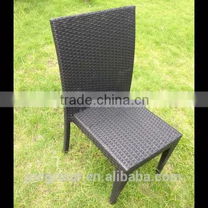 Pipe Steel Structure Black Rattan Chair thumbnail-1