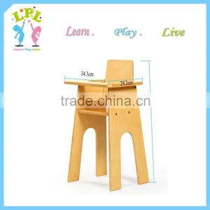 American Market Hot Sale Mini Toy Wooden Baby High Chair for Sale thumbnail-4