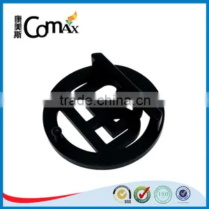 Round Hollow PB Logo Matt Black Metal Belt Buckle thumbnail-5