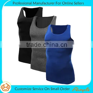Men's 3 Pack Athletic Compression Under Base Layer Sport Tank Top thumbnail-1