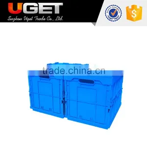 Can be Recycled Stackable Grid Handle Hard Plastic Crate thumbnail-6