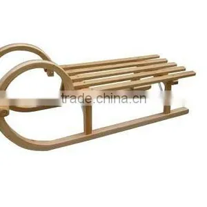 Horn Wooden Snow Sledge thumbnail-1