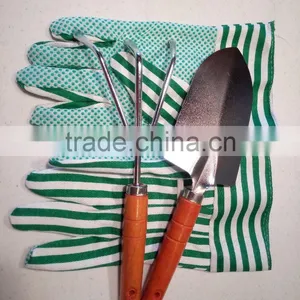 Trowel Cultivator & Glove Set Metal Garden Tools thumbnail-1