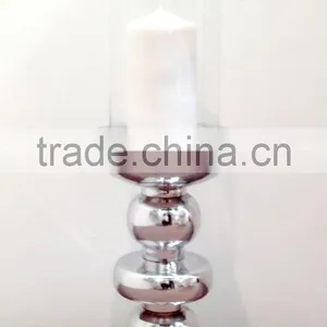 Wholsale Aluminum Mirror Finish Tall Hurricane Pillar Holder thumbnail-1