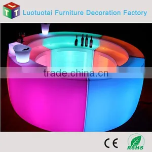 Manufacturer L175*W76.5*H115CM PE LED Round Bar Counter With Remote Control 16 Mix Changeable Colors LTT-BC11 thumbnail-6