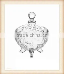 Wholesale Glass Candy Box With Lid ,promotion Glass Sugar Bowl,candy Box for Sale thumbnail-1