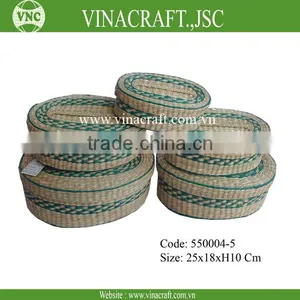 Seagrass Storage Baskets With Lids thumbnail-1