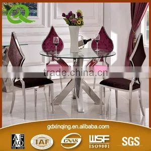 TH371 Tempered Glass Top Round Dining Table on Sale thumbnail-5