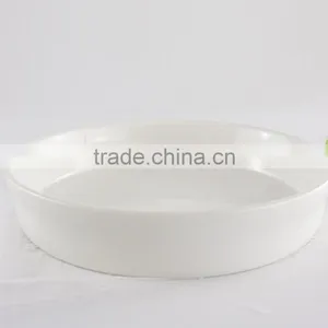 Hospitality Hotel Supply Round Eco-friendly Porcelain Plates Bakeware thumbnail-5